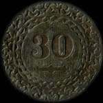 Jeton de 30 centimes �mis par la Grande Brasserie Est � Max�ville (54320 - Meurthe-et-Moselle) - revers