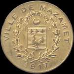 Jeton de 10 centimes 1917 type avec losanges �mis par Alquier Fr�res - Ville de Mazamet (81200 - Tarn) - avers