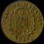 Jeton de 10 centimes 1917 type avec rosaces �mis par Alquier Fr�res - Ville de Mazamet (81200 - Tarn) - avers