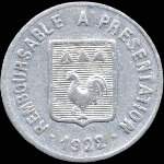 Jeton de 5 centimes 1922 �mis par les Etablissements Alquier Fr�res � Mazamet (81200 - Tarn) - avers