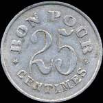 Jeton de 25 centimes �mis par le Grand Bazar du Tarn � Mazamet (81200 - Tarn) - revers