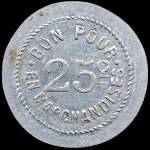 Jeton de 25 centimes �mis par la Quincaillerie E.Anterrieu � Mazamet (81200 - Tarn) - revers