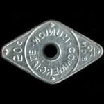 Jeton de 50 centimes �mis par l'Union Commerciale � Meaux (77100 - Seine-et-Marne) - revers