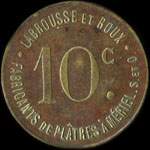 Jeton de 10 centimes �mis par Labrousse et Roux � M�riel (95630 - Val-d'Oise) - avers