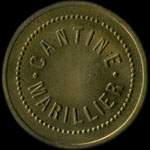 Jeton de 1 franc �mis par la Cantine Marillier � Metz (57000 - Moselle) - avers