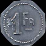 Jeton de 1 franc en aluminium octogonal �mis par l'Excelsior � Metz (57000 - Moselle) - avers