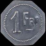 Jeton de 1 franc en aluminium octogonal �mis par l'Excelsior � Metz (57000 - Moselle) - revers