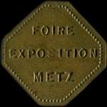 Jeton de Bi�re 1 demi �mis par la Foire Exposition de Metz (57000 - Moselle) - avers