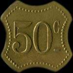 Jeton de 50 centimes �mis par la Grande Taverne Lorraine � Metz (57000 - Moselle) - revers