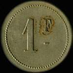 Jeton de 1 franc émis par Paillard - Bellevue Palace à Meudon (92190 - Hauts-de-Seine) - revers