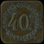 Jeton de n�cessit� de 40 centimes de l'Union des Commer�ants de Montagnac (34530 - H�rault) - avers