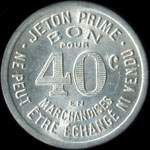 Jeton de n�cessit� de 40 centimes �mis par le Groupement Commercial Montb�liardais - Montb�liard (25200 - Doubs) - revers
