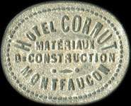 Jeton de 1 franc �mis par l'H�tel Cornut - Mat�riaux de construction � Montfaucon-en-Velay (43290 - Haute-Loire) - avers