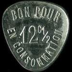 Jeton de 12 1/2 centimes �mis par l'H�tel Lioger Mounier � Montfaucon-en-Velay (43290 - Haute-Loire) - revers