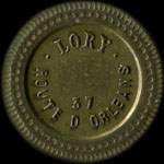 Jeton de 20 centimes �mis par Lory - 37, Route d'Orl�ans � Montrouge (92120 - Hauts-de-Seine) - avers
