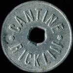 Jeton de 50 centimes �mis par la Cantine Ricklin � Mourmelon (51400 - Marne) - avers