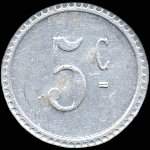Jeton de 5 centimes �mis par la Pharmacie Dauzet � Mouy (60250 - Oise) - revers