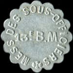 Jeton de 50 centimes du 13e&nbsp;B.M. (Bataillon&nbsp;M�dical) - avers
