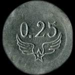 Jeton de l'E.A.M.B. (Ecole des Apprentis M�caniciens de l'Arm�e de l'Air de Bordeaux) - 25 centimes - revers