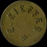 Jeton de 20 centimes �mis par E. Kieffer � Nancy (54000 - Meurthe-et-Moselle) - avers