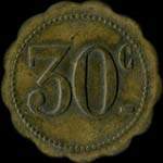 Jeton de 30 centimes �mis par le Caf� de la T�te d'Or � Nancy (54000 - Meurthe-et-Moselle) - revers