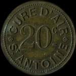Jeton de 20 centimes �mis par la Cure d'Air Saint-Antoine � Nancy (54000 - Meurthe-et-Moselle) - avers