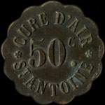Jeton de 50 centimes �mis par la Cure d'Air Saint-Antoine � Nancy (54000 - Meurthe-et-Moselle) - revers