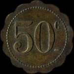 Jeton de 50 centimes �mis par la Cure d'Air Saint-Antoine � Nancy (54000 - Meurthe-et-Moselle) - revers