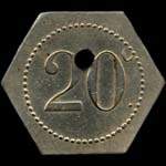 Jeton de 20 centimes trou� �mis par l'Excelsior � Nancy (54000 - Meurthe-et-Moselle) - revers