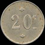 Jeton de 20 centimes �mis par le Grand H�tel � Nancy (54000 - Meurthe-et-Moselle) - revers