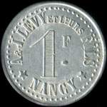 Jeton de 1 franc �mis par A & J. Levy et leurs fils - Nancy (54000 - Meurthe-et-Moselle) - avers