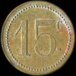 Jeton de 15 centimes �mis par La Lorraine - G.&nbsp;L (G.&nbsp;Littinger) � Nancy (54000 - Meurthe-et-Moselle) - revers
