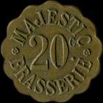 Jeton de 20 centimes �mis par Majestic - Brasserie � Nancy (54000 - Meurthe-et-Moselle) - avers