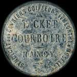 Jeton de 10 centimes �mis par le Syndicat des Ouvriers Coiffeurs de Meurthe-et-Moselle � Nancy (54000 - Meurthe-et-Moselle) - avers