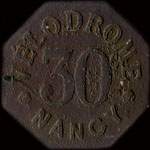 Jeton de 30 centimes �mis par le V�lodrome de Nancy (54000 - Meurthe-et-Moselle) - avers