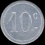 Jeton de 10 centimes �mis par le Grand Caf� Continental - Lasserre & Cie � Narbonne (11000 - Aude) - revers