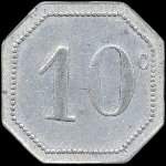 Jeton de 10 centimes en aluminium �mis par le Grand Caf�-Glacier Saturnin � Narbonne (11000 - Aude) - revers