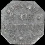Jeton de 10 centimes en zinc �mis par le Grand Caf�-Glacier Saturnin � Narbonne (11000 - Aude) - avers