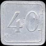 Jeton de 40 centimes en aluminium �mis par le Grand Caf�-Glacier Saturnin � Narbonne (11000 - Aude) - revers