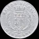 Jeton de 5 centimes 1917 �mis par les Grands Magasins du Printemps - Maison Milhaud � Narbonne (11000 - Aude) - avers