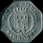 Jeton de 10 centimes 1917 en aluminium �mis par les Grands Magasins du Printemps - Maison Milhaud � Narbonne (11000 - Aude) - avers