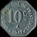 Jeton de 10 centimes 1917 en aluminium �mis par les Grands Magasins du Printemps - Maison Milhaud � Narbonne (11000 - Aude) - revers