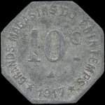 Jeton de 10 centimes 1917 en zinc �mis par les Grands Magasins du Printemps - Maison Milhaud � Narbonne (11000 - Aude) - revers