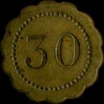 Jeton de 30 centimes �mis par le Restaurant du Bel Air � Neuilly-sur-Seine (92200 - Hauts-de-Seine) - revers