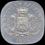 Jeton de 20 centimes 1918 (type avec le point sous i) �mis par la Solidarit� Commerciale et Industrielle � Neuilly-sur-Seine (92200 - Hauts-de-Seine) - avers