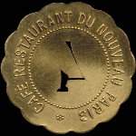 Jeton de 4 francs �mis par le Caf� Restaurant du Nouveau Paris � Neuilly-sur-Seine (92200 - Hauts-de-Seine) - revers