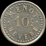 Jeton de 10 centimes (19,5 mm) �mis par Menot � Nevers (58000 - Ni�vre) - avers