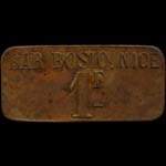 Jeton de 1 franc émis par le Bar Bosio à Nice (06000 - Alpes-Maritimes) - avers