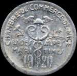 Jeton de 5 centimes 1920 émis par la Chambre de Commerce de Nice (06000 - Alpes-Maritimes) - avers