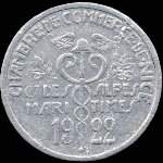 Jeton de 5 centimes 1922 émis par la Chambre de Commerce de Nice (06000 - Alpes-Maritimes) - avers
